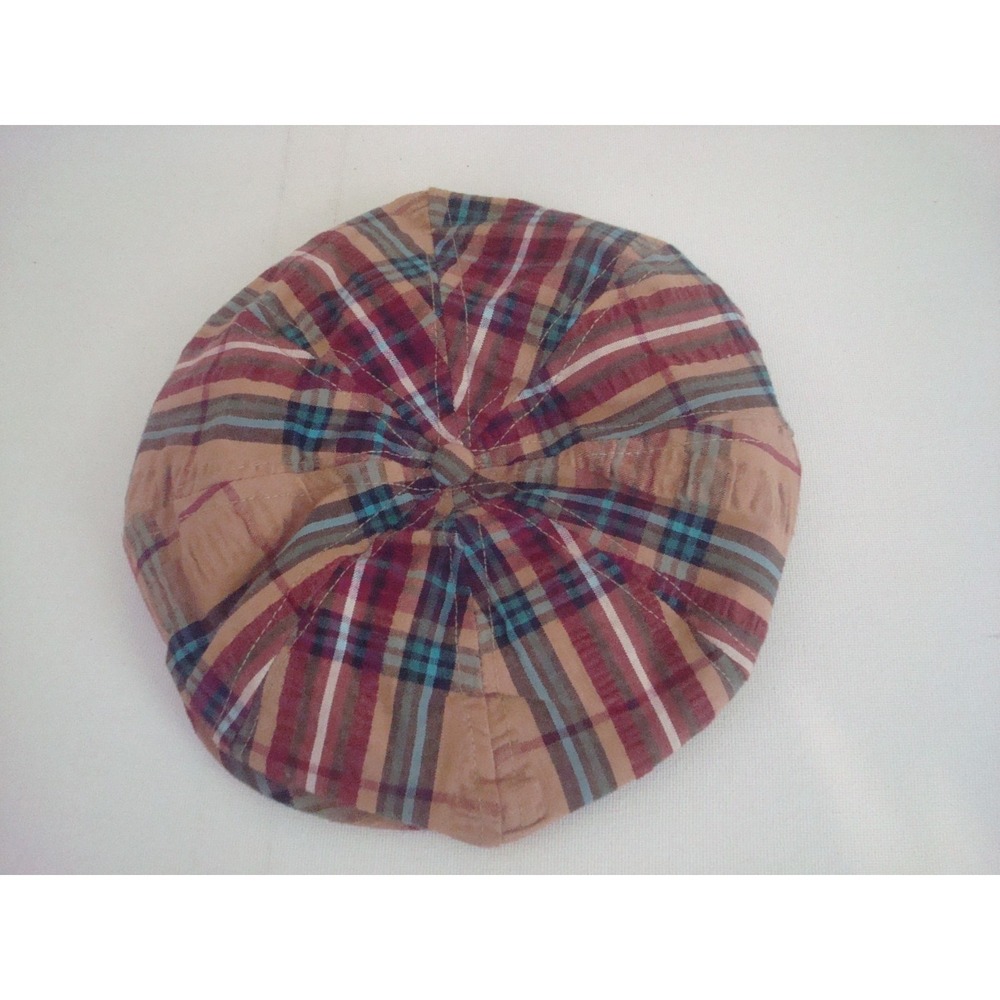 PLAID 1980S USA MADE IVY RH NEWSBOYS GATSBY DRIVING HAT CAP VINTAGE DEADSTOCK 04